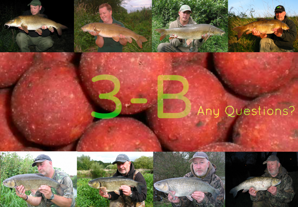3-B boilies and fishing baits from the Hook Bait Company - time-proven bait for big chub & big barbel